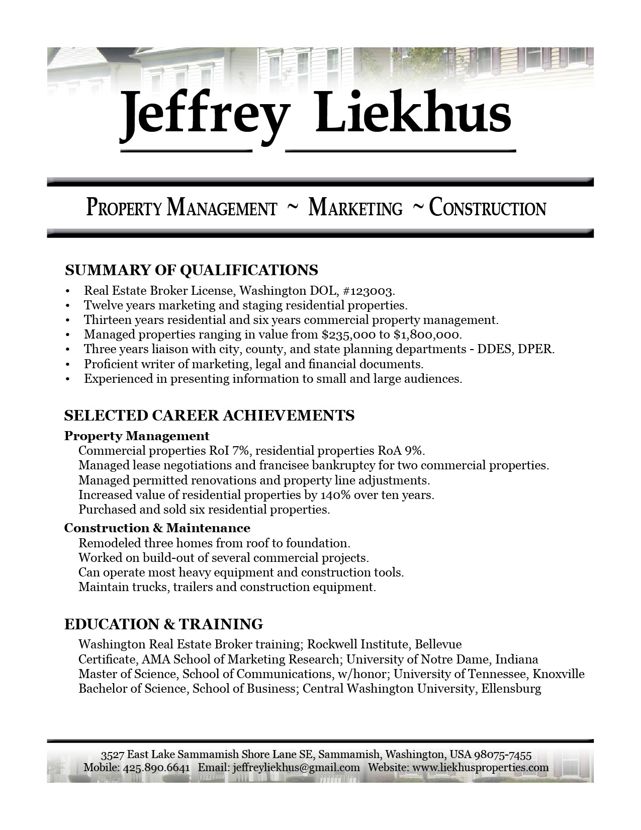 Liekhus Resume pg 1